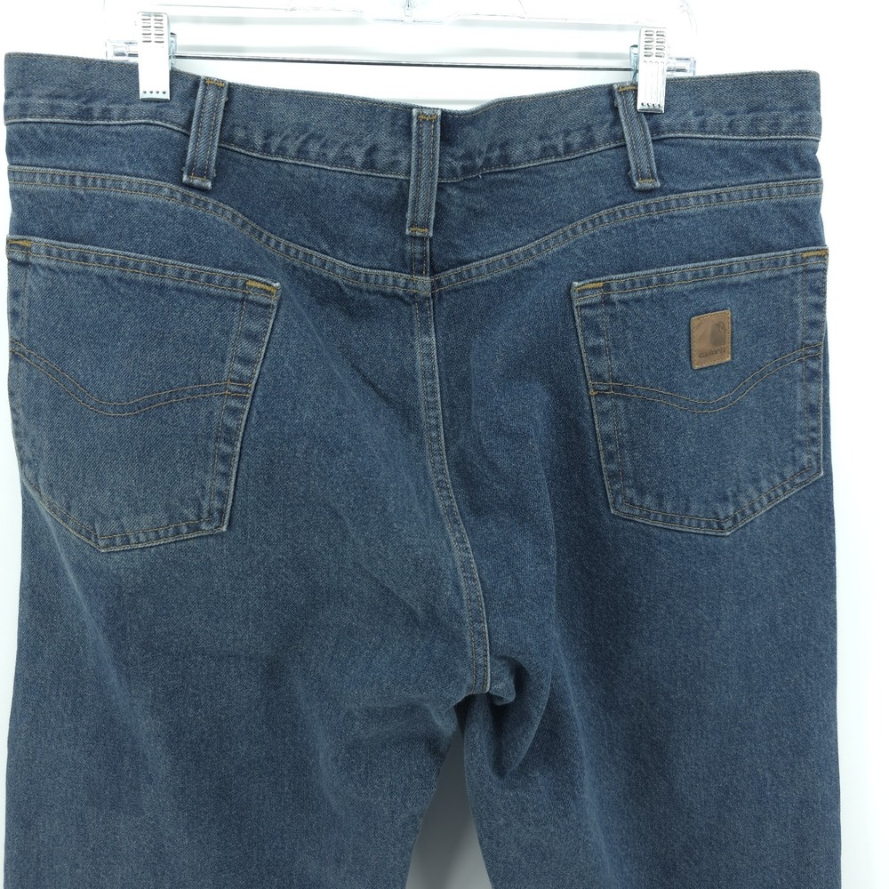 Carhartt Blue Jeans Mens 42X30 Classic Fit Denim Straight Leg Work - Picture 6 of 13